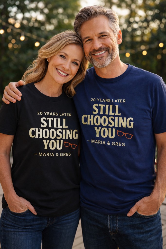 Minimalist anniversary shirt design